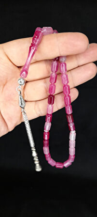 KEDİGÖZÜ TESBİH PEMBE RENKLİ KAPSÜL KESİM T-335