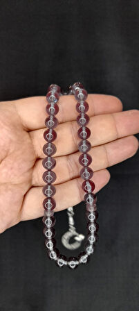 ATEŞ KEHRİBAR TESBİH EFLATUN RENK KÜRE KESİM T-391