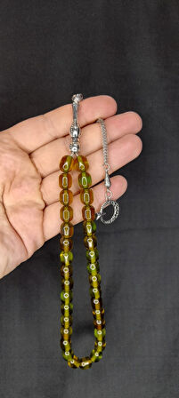 SIKMA KEHRİBAR TESBİH YEŞİL RENK KAPSÜL KESİM T-401