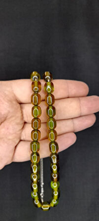 SIKMA KEHRİBAR TESBİH YEŞİL RENK KAPSÜL KESİM T-401