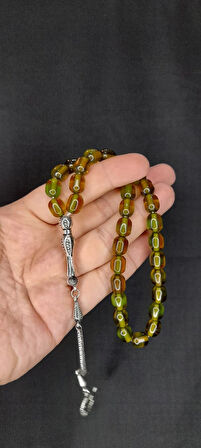 SIKMA KEHRİBAR TESBİH YEŞİL RENK KAPSÜL KESİM T-401