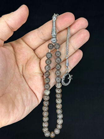 JASPER TAŞI DOĞALTAŞ TESBİH KÜRE KESİM T-499