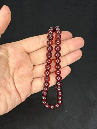 TOZ KEHRİBAR TESBİH BAL RENKLİ KÜRE KESİM 11MM T-581