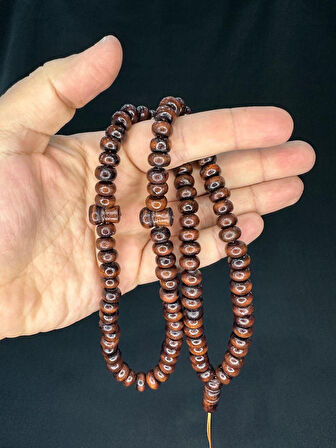 ZEYTİN AĞACI 99'LUK TESBİH KAHVERENGİ RENK 10,5MMX7,5MM T-769