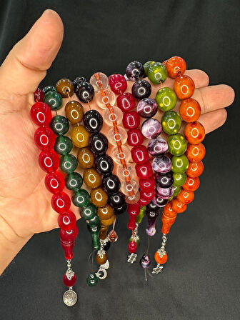 EFE BOY ŞAK ŞAK MASKOT AKRİLİK TESBİH 10 ADET KARIŞIK RENK T-772-7