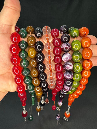 EFE BOY ŞAK ŞAK MASKOT AKRİLİK TESBİH 10 ADET KARIŞIK RENK T-772-7