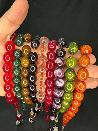 EFE BOY ŞAK ŞAK MASKOT AKRİLİK TESBİH 10 ADET KARIŞIK RENK T-772-7