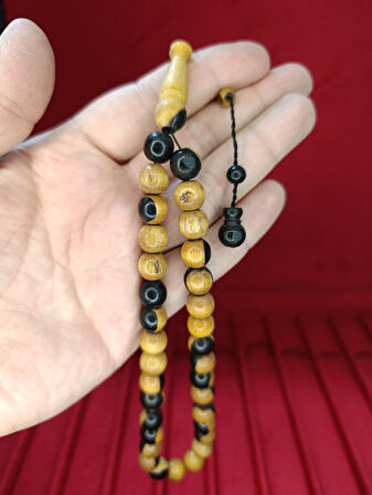 ABANOZ AĞACI TESBİH KÜRE KESİM SİYAH AĞAÇ RENGİ 10MM T-805