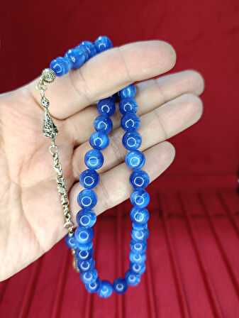 KATALİN TESBİH MAVİ RENK KÜRE KESİM T-820