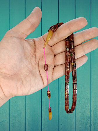 MOZAİK SIKMA KEHRİBAR TESBİH KESME KESİM T-822