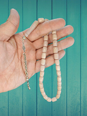 KATALİN TESBİH KREM RENK KAPSÜL KESİM T-823