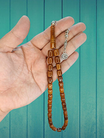 KATALİN TESBİH KAHVERENGİ RENK KAPSÜL KESİM T-824