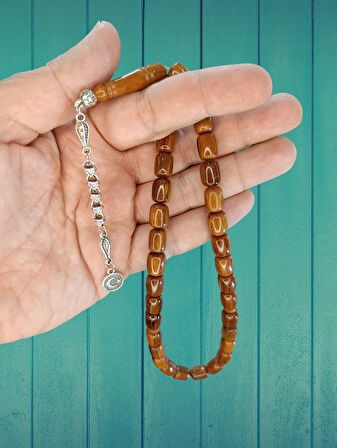 KATALİN TESBİH KAHVERENGİ RENK KAPSÜL KESİM T-824