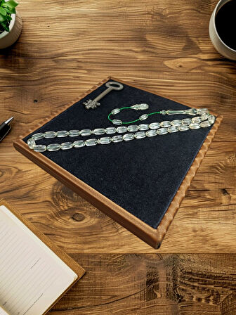 MÜGELLEF DAMLA KEHRİBAR TESBİH KAPSÜL KESİM KALEM İŞÇİLİKLİ BABALAR GÜNÜ HEDİYE T-836