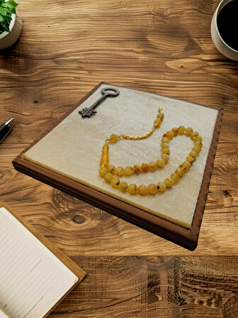 KAYA DAMLA KEHRİBAR TESBİH KÜRE KESİM ORJİNAL BABALAR GÜNÜ HEDİYE T-839