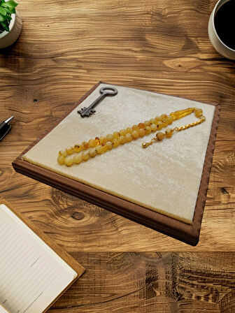 KAYA DAMLA KEHRİBAR TESBİH KÜRE KESİM ORJİNAL BABALAR GÜNÜ HEDİYE T-839