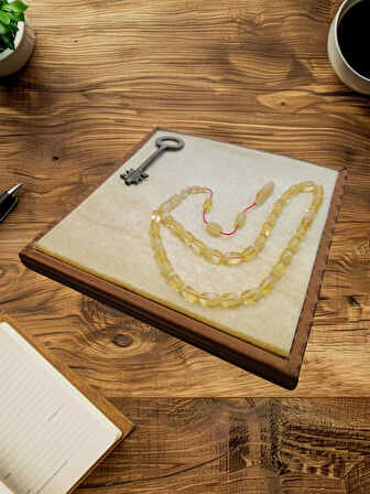 MÜGELLEF DAMLA KEHRİBAR TESBİH KAPSÜL KESİM BABALAR GÜNÜ HEDİYE T-840