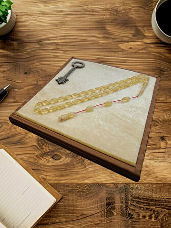 MÜGELLEF DAMLA KEHRİBAR TESBİH KAPSÜL KESİM BABALAR GÜNÜ HEDİYE T-840