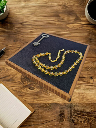 KAYA DAMLA KEHRİBAR TESBİH BEYZİ KESİM ORJİNAL BABALAR GÜNÜ HEDİYE T-841