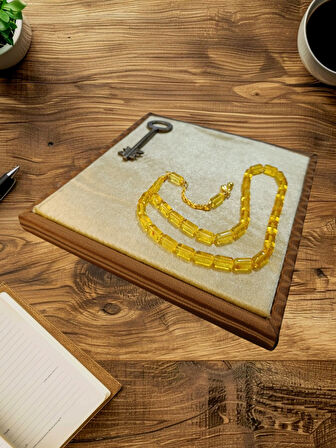 KAYA DAMLA KEHRİBAR TESBİH KAPSÜL KESİM ORJİNAL BABALAR GÜNÜ HEDİYE T-844