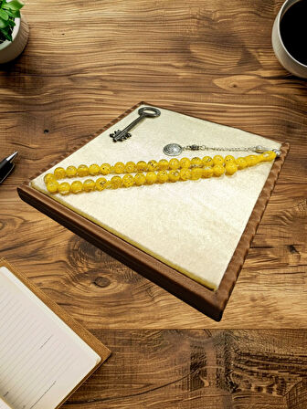 ALTIN VARAKLI UÇAK CAMI TESBİH BABALAR GÜNÜ SEVGİLİYE HEDİYE T-855