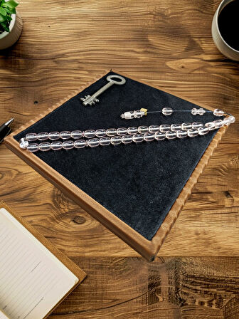 ATEŞ KEHRİBAR TESBİH KAPSÜL KESİM ŞEFFAF RENK ÖMER ALTUN USTA İŞİ BABALAR GÜNÜ SEVGİLİYE HEDİYE T-866