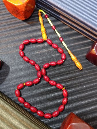 Osmanlı Tarzı (Benzetme) Tesbih – Bordo Renk