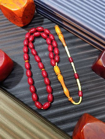 Osmanlı Tarzı (Benzetme) Tesbih – Bordo Renk