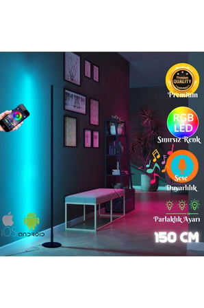 Mobıl Stıck -telefon Kontrol - Oda Aydınlatma Sistemi - Full Renk - Çok Özellik 150 Cm