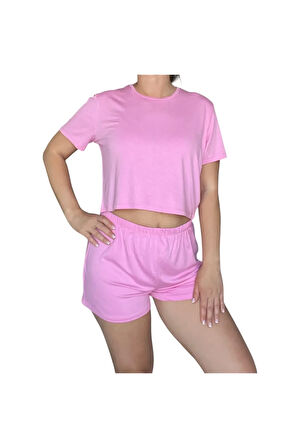 T-Shirt Şort Örme Pijama Takımı