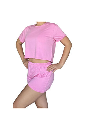 T-Shirt Şort Örme Pijama Takımı