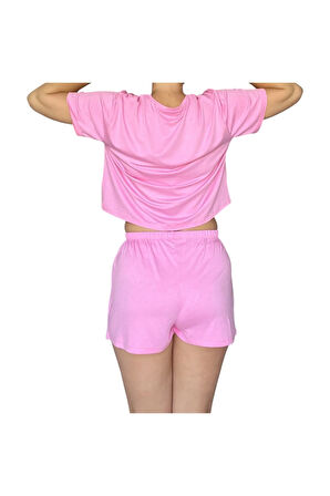 T-Shirt Şort Örme Pijama Takımı