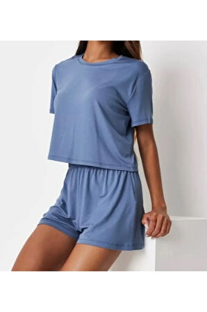 T-Shirt Şort Örme Pijama Takımı