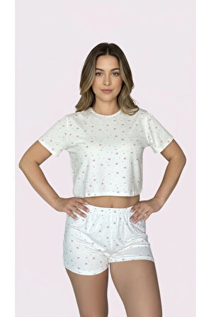 T-Shirt Şort Örme Pijama Takımı