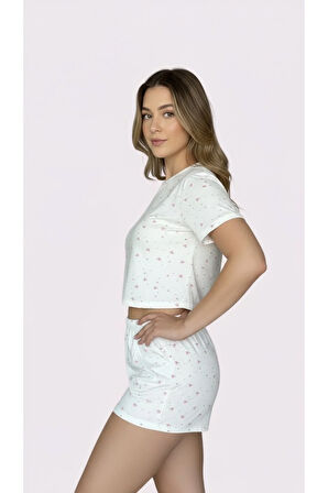 T-Shirt Şort Örme Pijama Takımı