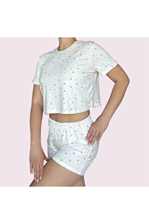 T-Shirt Şort Örme Pijama Takımı