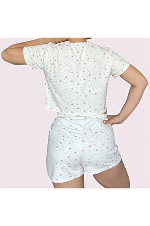 T-Shirt Şort Örme Pijama Takımı