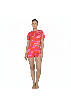 T-Shirt Şort Örme Pijama Takımı