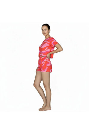 T-Shirt Şort Örme Pijama Takımı