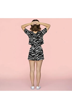 T-Shirt Şort Örme Pijama Takımı