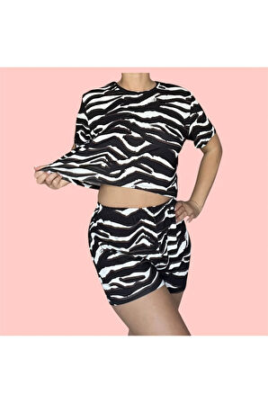 T-Shirt Şort Örme Pijama Takımı