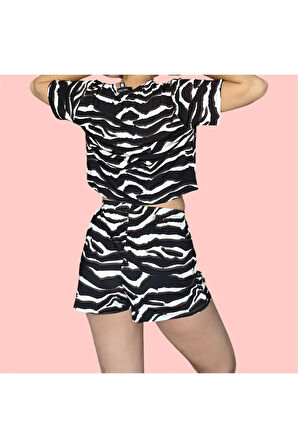 T-Shirt Şort Örme Pijama Takımı