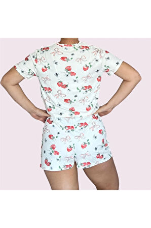 T-Shirt Şort Örme Pijama Takımı