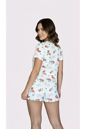T-Shirt Şort Örme Pijama Takımı