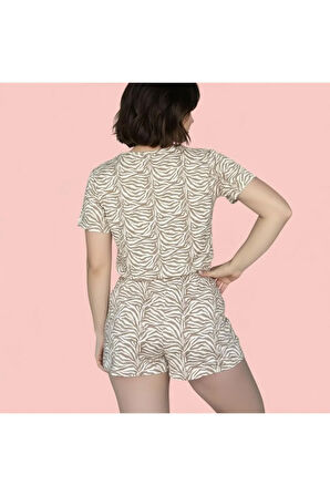 T-Shirt Şort Örme Pijama Takımı
