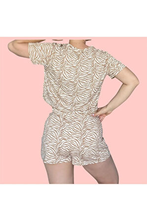 T-Shirt Şort Örme Pijama Takımı
