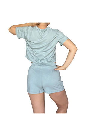 T-Shirt Şort Örme Pijama Takımı