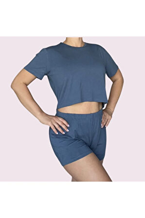 T-Shirt Şort Örme Pijama Takımı