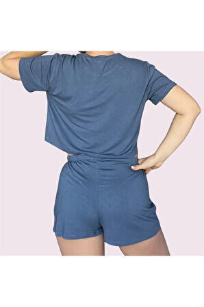 T-Shirt Şort Örme Pijama Takımı