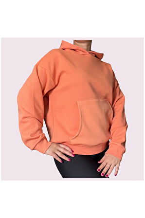 Oversize Kanguru Cepli Kapüşonlu Sweatshirt